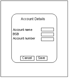Bank account registration